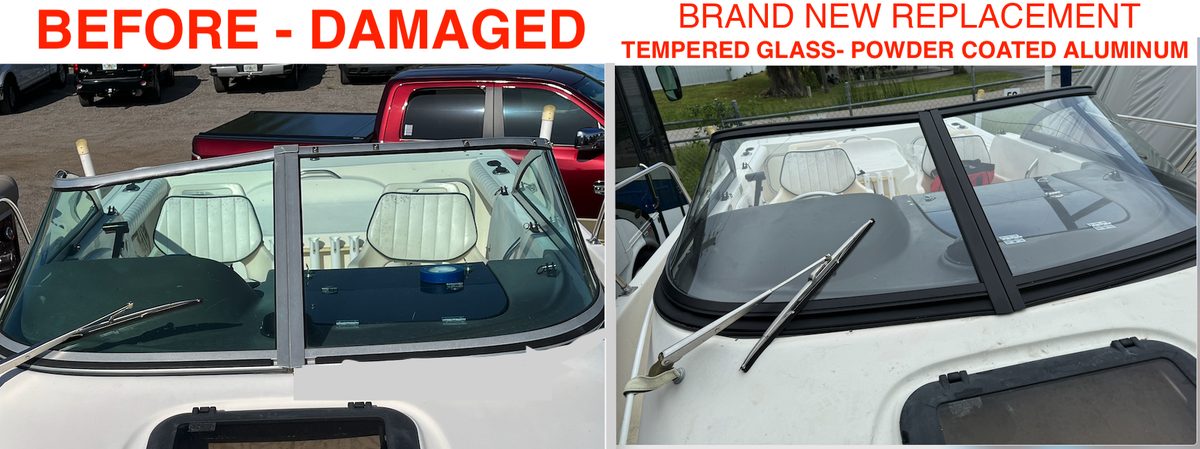 Too far gone to repair. Replaced in tempered glass and powder coated aluminum.